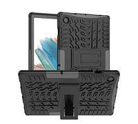 Dlahaby Case for Samsung Galaxy Tab A8 10.5'', Hard PC & TPU Silicone with Stand Protective Cover for Samsung Galaxy Tab A8 10.5 Inch 2021 (SM-X200/X205/X207) Tablet,Black