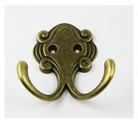DLAHPJPT 20 Pieces Wall Hook Hat Coat Robe Hooks/Antique Brass 53x54mm