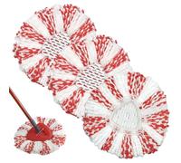 DLAIMI 3 PCS Mop Replacement Head Microfibre Compatible With Vileda Turbo 3-in-1, Spin Replacement Mop Head Strong Cleaning Capacity And Easy to Replace