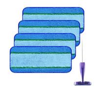 DLAIMI 4 PCS Mop Pad compatible with Swiffer Wet Jet, Microfibre Replacement Cover Wet Dry Cleaning Mop Pad Machine Washable 30X14CM