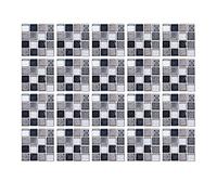 DLBX 20 Pieces Tile Stickers 20 x 20cm Wall Decor Tile Transfers Sticker for Home Kitchen Bathroom Victorian Moroccan Mosaic Style Peel & Stick self-Adhesive Tile Decals (Grey Mix)
