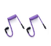 DLECNFUN Replacement Acoustic Coil Tube Braided Nylon for Radio Earpiece (2 Pack)