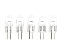 DLEDMOP 5PCS G4 Halogen Bulbs 12V 10W JC Type 2700K Warm White Light for Under Cabinet Lighting Kitchen Home Hotel Display Showcase Non-LED Halogen Replacement(10w)