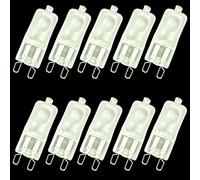 DLEDMOP Frosted G9 Halogen Bulbs 25W 230V 2-Pin Capsule Bulbs Frosted G9 JCD Down Lamp Chandelier Sconce Fixture, 10PCS, 25W