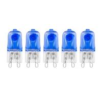 DLEDMOP Frosted Lens/Blue Coated Halogen Bulb G9 230v 25w Halogen Lamp for Accent Type Spot Down Lamp Chandelier Sconce Fixture Lighting, Blue-5PCS, 25W