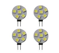 DLEDMOP G4 Bi Pin Bulb G4 LED Bulb 2W Bi-Pin LED Disc JC Side Pin 12V-24V AC/DC Low Volt CRI>85 350 Lumens 1W-4PCS ColdWhite