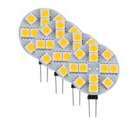 DLEDMOP G4 Side Pin Bulbs G4 LED Bulb 2W Bi-Pin LED Disc JC Side Pin 12V-24V AC/DC Low Volt CRI>85 350 Lumens 2W-4PCS WarmWhite