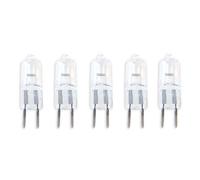 DLEDMOP GY6.35 70W Halogen Bulb 12V 20W/35W/50W/100W 2-Pin Base Landscape Lighting Clear Glass Bulb for Desk Lamp,35W,5PCS