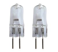 DLEDMOP GY6.35 70W Halogen Bulb 20W/35W/50W 24V GY6.35 2-Pin Base Landscape Lighting Clear Glass Bulb for Desk Lamp,70W,2PCS