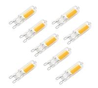 DLEDMOP LED Bulbs Light Set of 8 G9 LED Bulbs 3W 5W 7W AC220 Dimmable Glass Cover 6000K Cool White 250 Lumens 360° Beam Angle,White Cold,5W