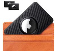 DLENP Wallet Holder for Airtag, 4 Pack Slim GPS Tracker Credit Card Holder | Card Case for Airtags Credit Card Anti-Lost Wallets Cover for Men's Women's Purse, Backpack, Handbag, Clutch, Luggage(Black)