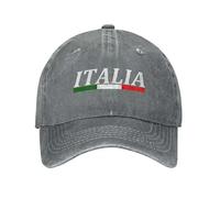 DLERFLOVR Baseball Cap for Men - Italy Flag Classic Trucker Cap, Italia Vintage Washed Cotton Hat Visor for Golf, Gym Running