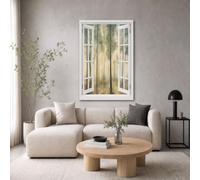 DLERFLOVR Canvas Wall Art Unframed Abstract Forest Landscape Canvas Prints Artwork Misty Forest Art Print Wall Poster Decor for Living Room, Hallway or Office, 40x60cm, Gray-Green