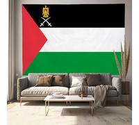 DLERFLOVR patriotism Tapestry Wall Hanging - Palestinian flag Wall Tapestries Aesthetic Home Decor for Bedroom Living Room Nursery, 150x100 cm, Black and green