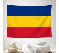 DLERFLOVR Patriotism Tapestry Wall Hanging - Romanian Flag Wall Tapestries Aesthetic Home Decor for Bedroom Living Room Nursery, 230x180 cm, Multicolor