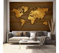 DLERFLOVR Retro Industrial Style Tapestry Wall Hanging - World Map Wall Tapestries Aesthetic Home Decor for Bedroom Living Room Nursery, 200x150 cm, Dark Brown