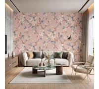 DLERFLOVR Tulips, Hearts Photo Mural Dreamy Pastoral Style Photo Wallpaper Wall Covering Premium Silk Art Print Wallpaper for Living Room, Bedroom, Sofa TV Background Wall Decor, 300x210cm