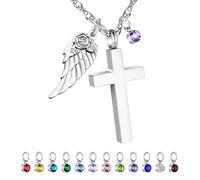 Dletay Cremation Necklace for Ashes, Stainless Steel, No Gemstone