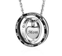 Dletay Urn Necklace for Ashes Stainless Steel Cremation Jewelry Memorial Ash Necklace for Men Women Urn Pendant Ashes Holder, Stainless Steel, No Gemstone