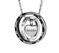 Dletay Urn Necklace for Ashes Stainless Steel Cremation Jewelry Memorial Ash Necklace for Men Women Urn Pendant Ashes Holder, Stainless Steel, No Gemstone