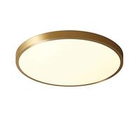 DLGGO LED Ceiling Light, Brushed Gold Bathroom Lights Ceiling 12W, Flush Mount Ceiling Lamp, 6000K White Ø9.05”,Round Ceiling Lights Fitting for Bathroom Bedroom Kitchen Hallway Office Living Room