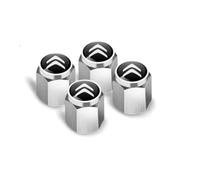 DLGJZS 4pcs Car Tyre Valve Caps for Citroen C3,Metal Corrosion Resistant Automotive Tyres Stem Dust Covers Screw-On with Seal Auto Tire Valve Stem Caps Car Accessories,Silver