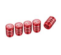 DLGJZS 4pcs Car Tyre Valve Caps for MG HS 2018-2024,Metal Corrosion Resistant Automotive Tyres Stem Dust Covers Screw-On with Seal Auto Tire Valve Stem Caps Car Accessories,Red