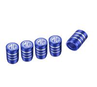 DLGJZS 4pcs Car Tyre Valve Caps for MG HS 2018-2024,Metal Corrosion Resistant Automotive Tyres Stem Dust Covers Screw-On with Seal Auto Tire Valve Stem Caps Car Accessories,Blue
