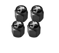 DLGJZS 4pcs Car Tyre Valve Caps for Peugeot 3008 2009-2013,Metal Corrosion Resistant Automotive Tyres Stem Dust Covers Screw-On with Seal Auto Tire Valve Stem Caps Car Accessories,Black