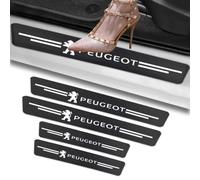 DLGJZS Car Kick Plates for Peugeot Partner Van 2019-2024,Carbon Fiber Car Door Edge Guards Door Sill Protector Car Door Edge Guards Threshold Emblem logo Car Accessories Styling