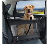 DLHFC Car Dog Seat Transport Bag for BMW 4 Series M4 i4 420i 420d Non-SlipSlip, Universal Folding Portable Waterproof Pet Car Seat Accessories,A-Black