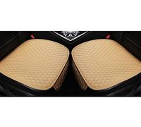 DLHFC Car Seat Cushion Pad for FIAT 500 2011-2023 2024 2025 2026, Leather Waterproof Non-Slip Auto Front And Rear Seat Covers Protection Accessories,B-2Pcs/Beige