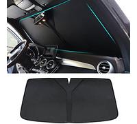 DLHFC Car Windshield Sunshade for BMW 4 Series 4 doors F36 2013-2023 2024, Sun Visor Foldable Sun Heat Protection Anti-UV Front Window Dust Protector,A-Black
