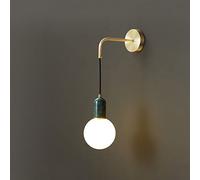 DLHH Chandeliers, Marble Full Wallp Simple Round Glasswall Mountp Bedroom Bedside Bar Table Wall Light Fixture Led Three-Color Dimmiwall Lightifixture/Glass,Jade/A/Emerald Green/a