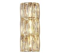 DLHH Wall Mount Lighting Fixture, Indoor Gold Wall Sconce, Modern Wall Mounted Light, Luxury Crystal Wall Lamp, for Living Room Bathroom Bedroom and Hallway Wall Sconce Lighting,
