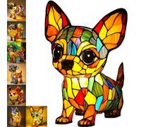 Dlishka Dog Bedside Lamps,Cute Pug Bed Side Lamps for Bedroom,LED French Bulldog,Corgi Night Light Table Lamp,Bed Side Colorful Resin Lamps Gift for Boys,Girls and Dog Lovers Room Decor. (Chihuahua)