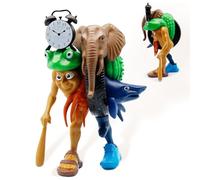 Dlishka Italian Brainrot Fun Toy Figures, 18 cm with Tung Sahur, Tralalero and Lirili Larila, Set of Internet Memes for Fans Aged 6 and Up, Fusion Monster