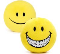 Dlishka Verity Plush 9.8 Inch Yellow Smiley Face Horror ARG Plush Toy，2PCS