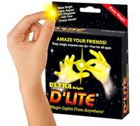 D'lite Magic Thumb Lightup Trick Set / 2 Original Amazing Ultra Bright Light Magic Fingers - Closeup & Stage Magic Tricks - Easy Illusion Anyone Can Do It - Magic Trick for Adults (Regular Yellow)