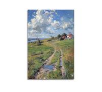 DLJGDS Landscape Oil Painting Poster French Countryside Spring Panorama Decorative Painting Canvas Wall Posters And Modern Family Bedroom Decor 12x18inch(30x45cm)