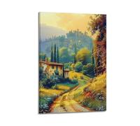 DLJGDS Landscape Oil Painting Poster Landscape of The Path Leading to The Castle on The Top of The Mountain Decorative Painting Canvas Wall Posters And Modern Family Bedroom Decor 20x30inch(50x75cm)