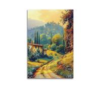 DLJGDS Landscape Oil Painting Poster Landscape of The Path Leading to The Castle on The Top of The Mountain Decorative Painting Canvas Wall Posters And Modern Family Bedroom Decor 20x30inch(50x75cm)