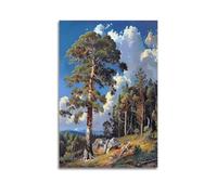 DLJGDS Landscape Oil Painting Poster. Rock Cliff And Forest Landscape Decorative Painting Canvas Wall Posters And Modern Family Bedroom Decor 08x12inch(20x30cm)