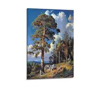 DLJGDS Landscape Oil Painting Poster. Rock Cliff And Forest Landscape Decorative Painting Canvas Wall Posters And Modern Family Bedroom Decor 20x30inch(50x75cm)