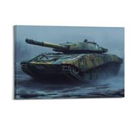 DLJGDS Realistic Military Poster of A Battle - Scarred Tank, Intense And Dramatic for Enthusiasts Decorative Painting Canvas Wall Posters And Modern Family Bedroom Decor 08x12inch(20x30cm)