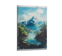DLJGDS Scenic Mountain And Lake Artwork for Visual Appeal Decorative Painting Canvas Wall Posters And Modern Family Bedroom Decor 08x12inch(20x30cm)