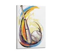 DLJGDS Sports Posters Color Silk Background Baseball Decorative Painting Canvas Wall Posters And Modern Family Bedroom Decor 08x12inch(20x30cm)
