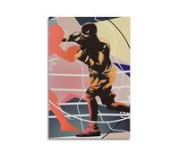 DLJGDS Vintage Illustration Sports Poster Boxing Decorative Painting Canvas Wall Posters And Modern Family Bedroom Decor 08x12inch(20x30cm)