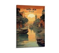 DLJGDS Vintage Landscape Poster Hoi An Vietnam Decorative Painting Canvas Wall Posters And Modern Family Bedroom Decor 08x12inch(20x30cm)