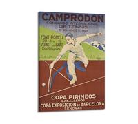DLJGDS Vintage Sports Poster Barcelona Women's Tennis Exhibition Cup Decorative Painting Canvas Wall Posters And Modern Family Bedroom Decor 24x36inch(60x90cm)